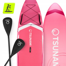 Надувна SUP дошка Tsunami Pro 350 см з веслом T10, рожевий, код: P-5905973405591
