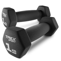 Гантелі для фітнесу неопренові TREX Sport TX-010VD 2x1кг, код: 5902308231214