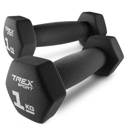 Гантелі для фітнесу неопренові TREX Sport TX-010VD 2x1кг, код: 5902308231214