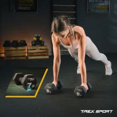 Гантелі для фітнесу неопренові TREX Sport TX-010VD 2x1кг, код: 5902308231214