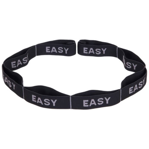 Стрічка еластична з петлями для розтяжки Record Elastiband Easy чорний-сірий, код: FI-6345-A_BKGR