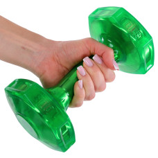 Гантель для фітнесу з TPU покриттям Zelart Jelly Urethane Coated Dumbbells 1х4,5кг, салатовий, код: TA-2946-10LB-S52