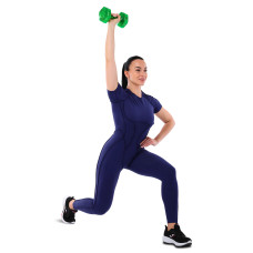 Гантель для фітнесу з TPU покриттям Zelart Jelly Urethane Coated Dumbbells 1х4,5кг, салатовий, код: TA-2946-10LB-S52