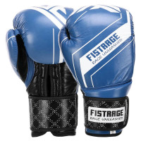 Боксерські рукавиці шкіряні Fistrage 10oz, синій, код: VL-4275_10BL