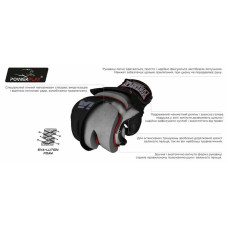 Рукавиці для MMA PowerPlay L/XL, чорно-червоні, код: PP_3053_L/XL
