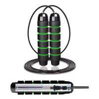 Скакалка швидкісна для кросфіту Cornix Speed Rope Classic з обтяженням, чорний-зелений, код: XR-0352