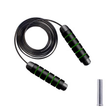 Скакалка швидкісна для кросфіту Cornix Speed Rope Classic з обтяженням, чорний-зелений, код: XR-0352