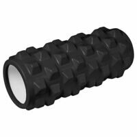 Ролик для йоги, пілатесу, фітнесу FitGo 33х11см, (шипи), чорний. , код: 5118-3BKM