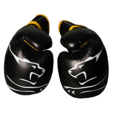 Боксерські рукавиці PowerPlay чорно-жовті 16 унцій, код: PP_3018_16oz_Black/Yellow