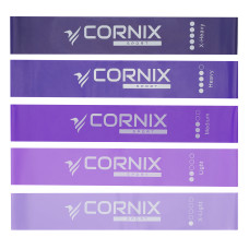Резинки для фітнесу Cornix Mini Power Band набір 5 шт 1-20 кг, код: XR-0253