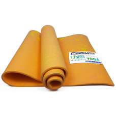 Килимок для йоги та фітнеса + чохол EasyFit PER Premium Mat 1830х610х8 мм, помаранчевий, код: EF-1930s-1-O-EF
