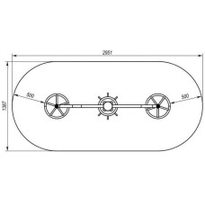 Повітряне обертання InterAtletika 1951х387х2608 мм, код: SE119-SM