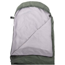 Спальний мішок ковдра з капюшоном Camping 180+30х70см оливкова, код: SJ-0013-S52