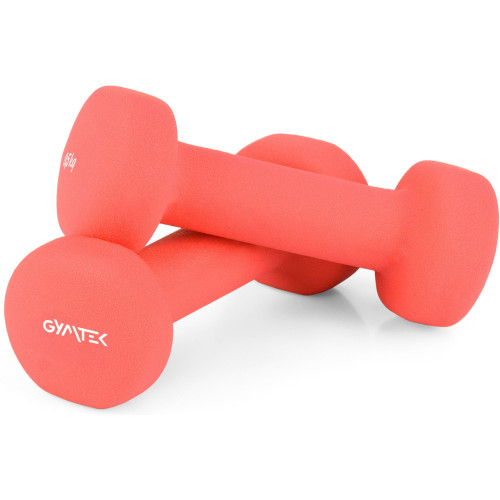 Гантелі для фітнесу неопренові Gymtek Queenfit 2х0,5кг рожевий, код: 5907766665465