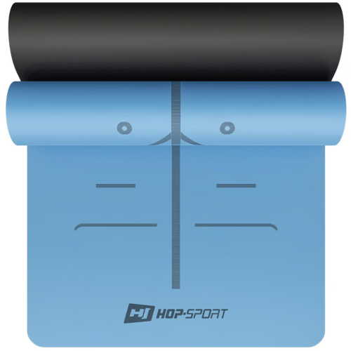 Йога-мат Hop-Sport PU 0,5см 183 x 68см HS-P005GM темно-синій, код: 5902308230231