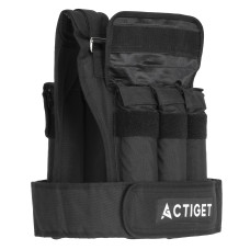 Жилет-обважнювач для тренувань Actiget 20 кг зі змінною вагою Black, код: ACT0124
