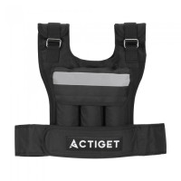 Жилет-обважнювач для тренувань Actiget 20 кг зі змінною вагою Black, код: ACT0124