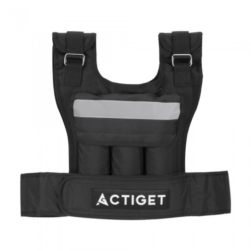 Жилет-обважнювач для тренувань Actiget 20 кг зі змінною вагою Black, код: ACT0124
