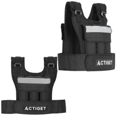 Жилет-обважнювач для тренувань Actiget 20 кг зі змінною вагою Black, код: ACT0124