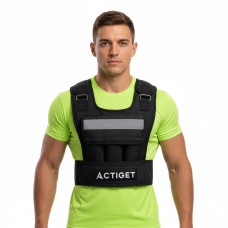 Жилет-обважнювач для тренувань Actiget 20 кг зі змінною вагою Black, код: ACT0124