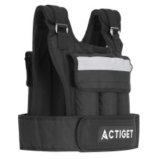 Жилет-обважнювач для тренувань Actiget 20 кг зі змінною вагою Black, код: ACT0124