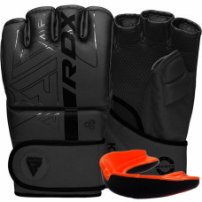 Рукавиці для ММА RDX F6 Kara Matte L, чорний, код: GGR-F6MB-L