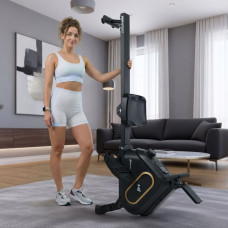 Гребний тренажер Hop-Sport HS-085R Bazel магнітний чорно-золотистий, код: 5902308240391