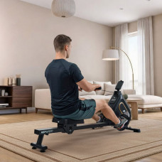 Гребний тренажер Hop-Sport HS-085R Bazel магнітний чорно-золотистий, код: 5902308240391