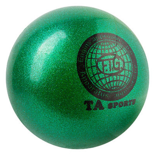 М'яч гімнастичний Ta Sport, 280 грам, 16 см, гліттер, зелений, код: TA280-2-WS