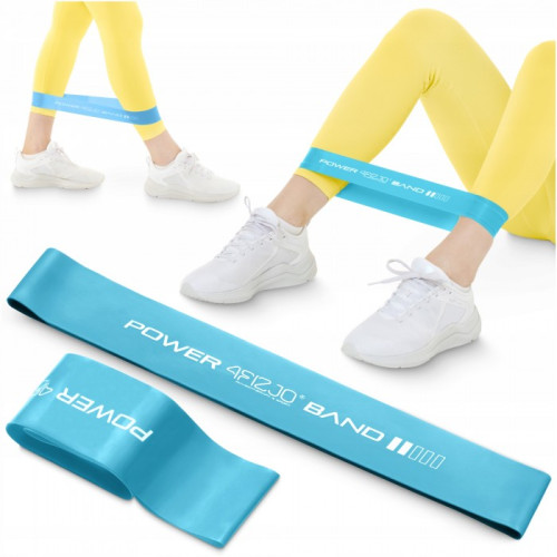 Резинка для фітнесу 4FIZJO Mini Power Band 0.6 мм 1-5 кг Sky Blue, код: P-5907222931103