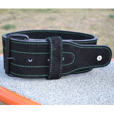 Пояс шкіряний для важкої атлетики MadMax Suede Single Prong XXL, чорний-сірий, код: MFB-301_XXL