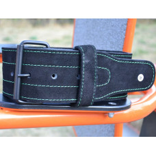 Пояс шкіряний для важкої атлетики MadMax Suede Single Prong XXL, чорний-сірий, код: MFB-301_XXL