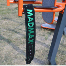 Пояс шкіряний для важкої атлетики MadMax Suede Single Prong XXL, чорний-сірий, код: MFB-301_XXL