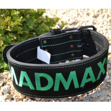 Пояс шкіряний для важкої атлетики MadMax Suede Single Prong XXL, чорний-сірий, код: MFB-301_XXL