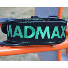Пояс шкіряний для важкої атлетики MadMax Suede Single Prong XXL, чорний-сірий, код: MFB-301_XXL