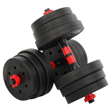 Гантелі трансформер перетворюються на штангу BioGym 3в1 20кг, чорний-червоний, код: TA-9455-20