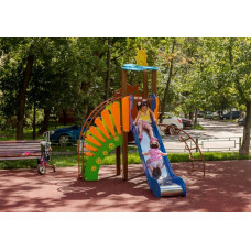 Ігровий комплекс InterAtletika Струмок (сталеві сходи та огородження з пазлом), 3073х3063х3118 мм, код: TE701-SM