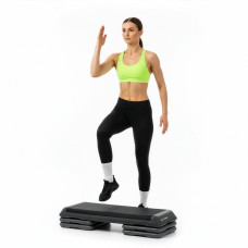 Степ-платформа 3-ступінчаста Actiget Pro 108 х 28.5 х 10-19.5 см ACT0121 Black/Grey, код: ACT0121