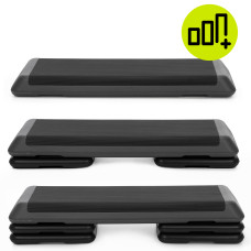 Степ-платформа 3-ступінчаста Actiget Pro 108 х 28.5 х 10-19.5 см ACT0121 Black/Grey, код: ACT0121
