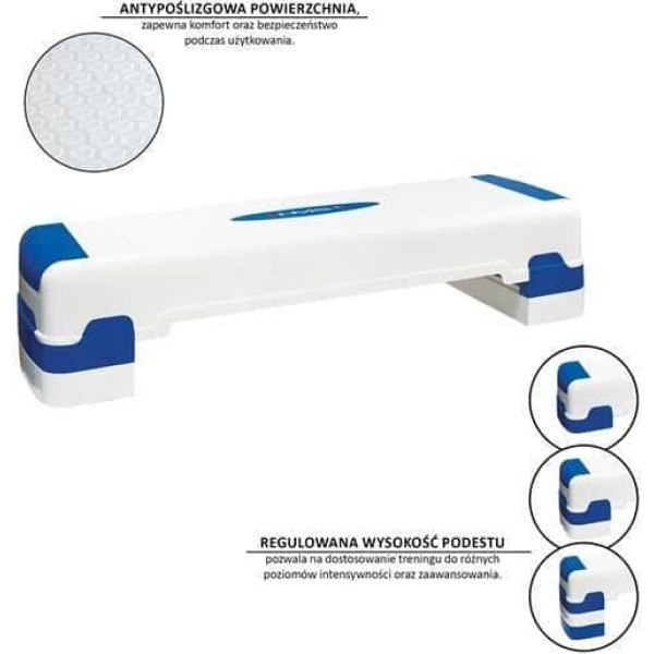 Степ-платформа HMS Step AS005, біло-блакитна, код: 5907695522112-IN
