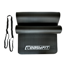 Килимок для фітнесу та йоги EasyFit NBR 1800х600х10 мм, чорний, код: EF-1919-BK-EF