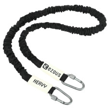 Еспандер з карабіном у захисному рукаві Ezous Resistance Tube With Cover навантаження високе, чорний, код: K-05-H