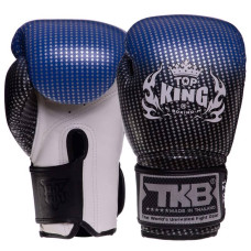 Рукавички боксерські  Top King Super Star шкіряні 16 унцій, чорний-срібний, код: TKBGSS-01_16GR-S52