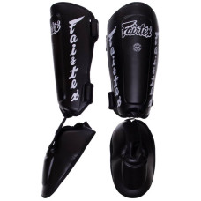Захист для гомілки та стопи Fairtex L Муай Тай, ММА, Кікбоксинг чорний, код: SP7_L-S52