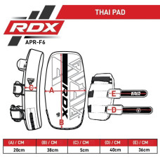 Пади для тайського боксу RDX ARM PAD F6 Matte Black, код: APR-F6MB