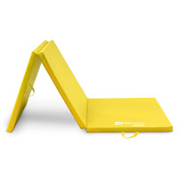 Мат гімнастичний Hop-Sport HS-064FM 4см твердий жовтий, код: 5902308220140