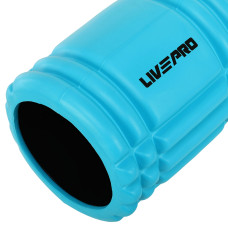 Ролер масажний циліндр (ролик мфр) Grid 3D Roller EVA LiveUp 33см, синій, код: LP8231