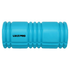 Ролер масажний циліндр (ролик мфр) Grid 3D Roller EVA LiveUp 33см, синій, код: LP8231