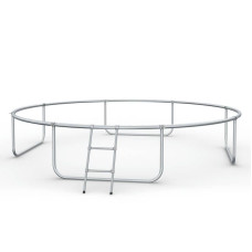Батут Zipro Jump Pro 14FT (4350 мм) з внутрішньою сіткою, салатовий-чорний, код: 5902659840691-IN