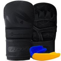 Рукавиці для ММА неопренові RDX T15 Noir Inner Matte L, чорний, код: GSR-T15MB-L